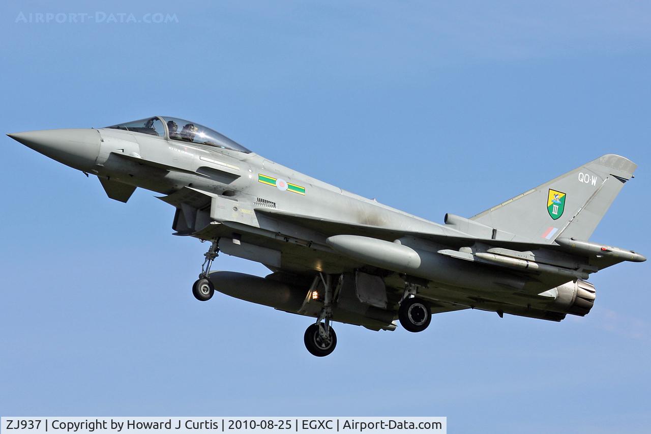 ZJ937, 2007 Eurofighter EF-2000 Typhoon FGR.4 C/N 0121/BS028, QO-W, 3 Squadron.