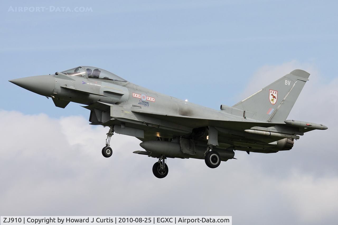 ZJ910, 2007 Eurofighter EF-2000 Typhoon FGR4 C/N 0037/BS001, Typhoon FGR4. BV/29(R) Squadron.