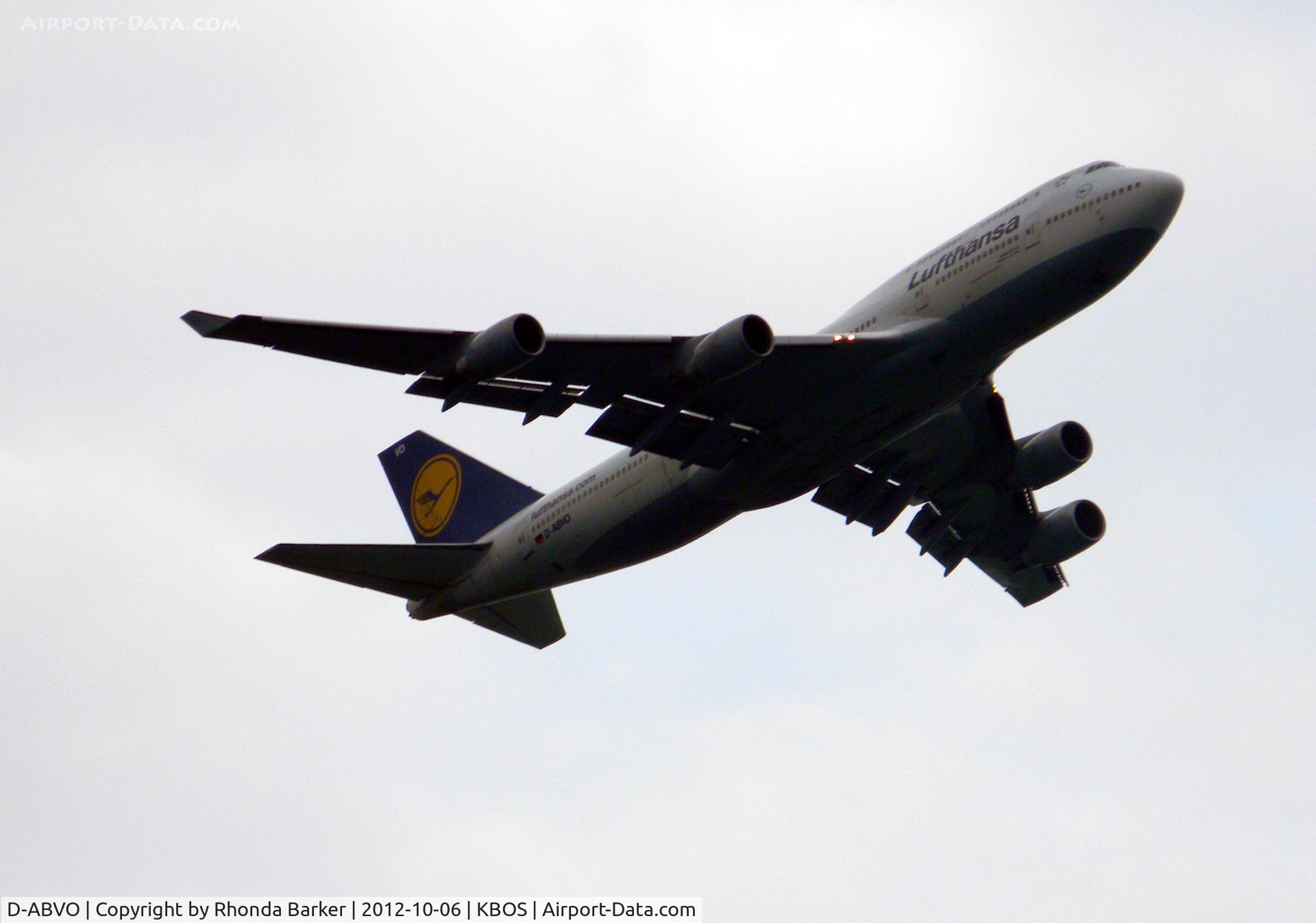 D-ABVO, 1996 Boeing 747-430 C/N 28086, Departure Boston Logan

  Photo with the permission of Rhonda Barker