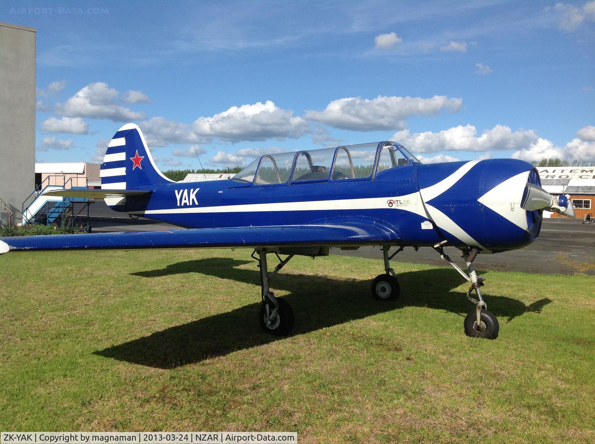 ZK-YAK, Yakovlev Yak-52 C/N 9712002, Nice visitor to Ardmore this sunny autumn day