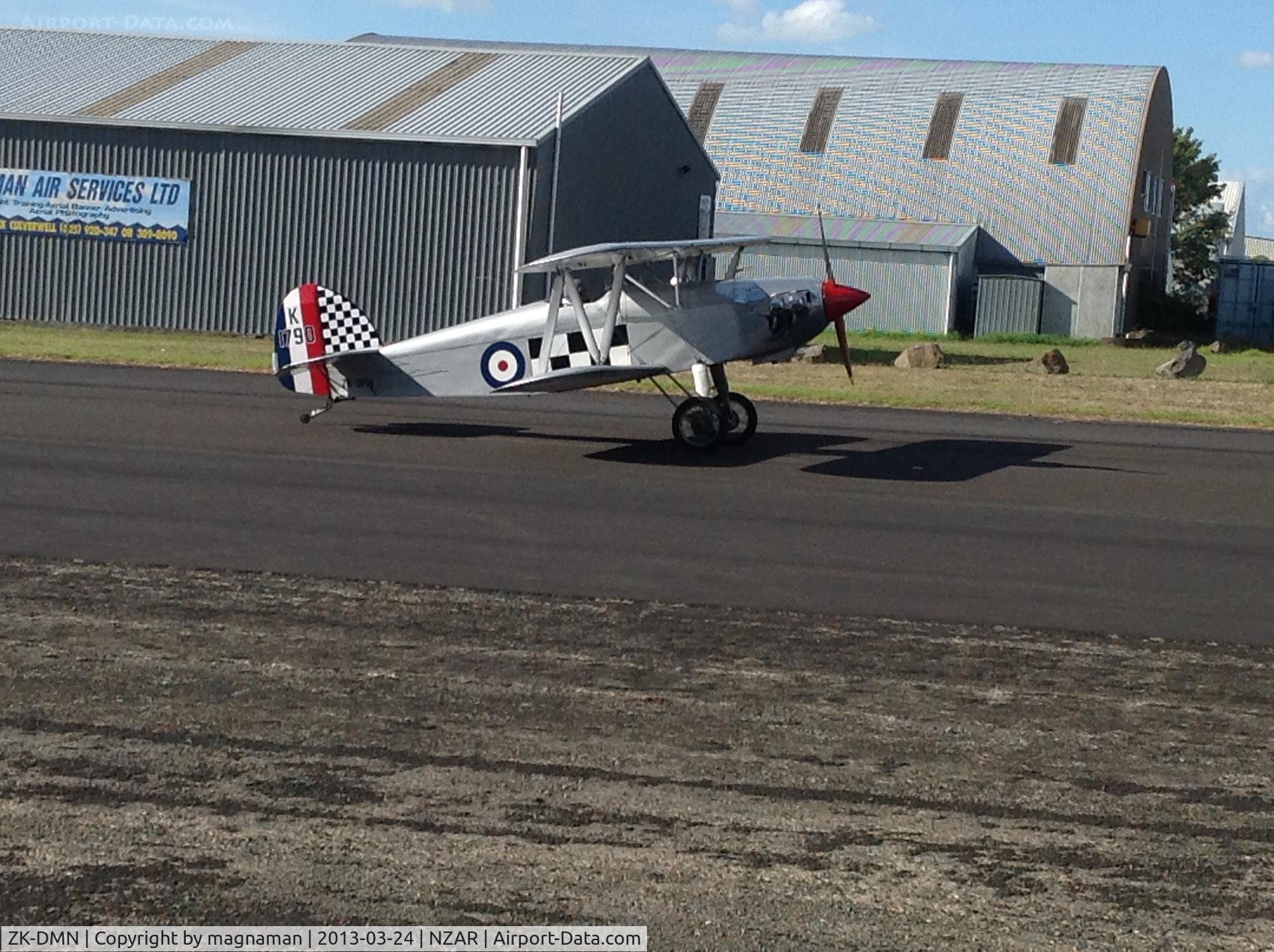 ZK-DMN, Isaacs Fury II C/N K-1790, Just arrived back from a trip out.