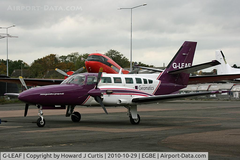 G-LEAF, 1987 Reims F406 Caravan II C/N F406-0018, Geomatics colours.