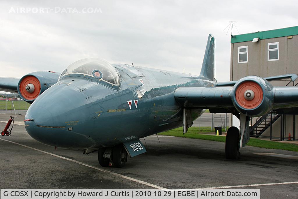G-CDSX, 1954 English Electric Canberra T.4 C/N EEP71367, Painted as 'VN799'. At AIRBASE here.