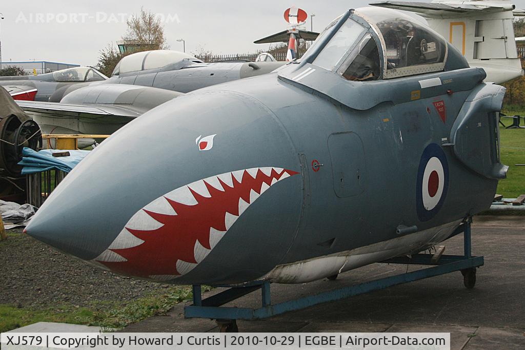 XJ579, 1960 De Havilland DH.110 Sea Vixen FAW.2 C/N 10061, Nose only, preserved at the Midland Air Museum.