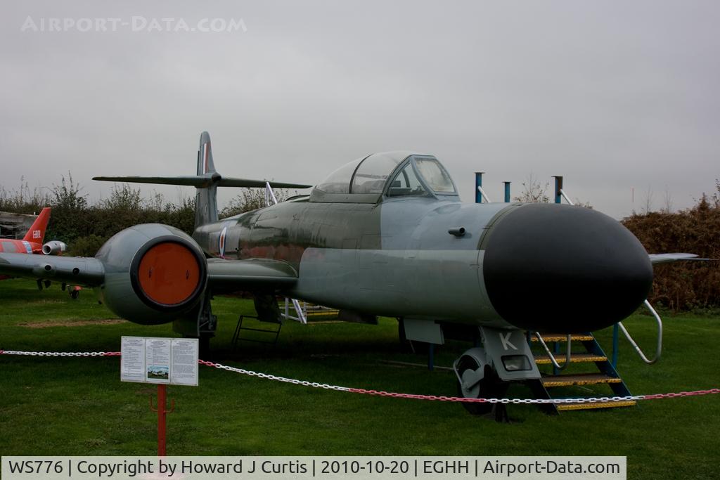 WS776, 1954 Gloster Meteor NF.14 C/N Not found WS776, On display at the Bournemouth Aviation Museum; now with a cockpit canopy.