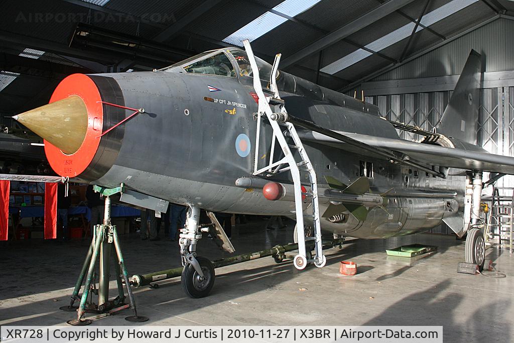 XR728, 1965 English Electric Lightning F.6 C/N 95213, Preserved with the Lightning Preservation Group. Bruntingthorpe, Leics.