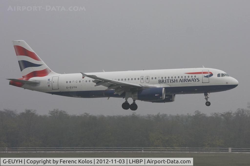 G-EUYH, 2010 Airbus A320-232 C/N 4265, Ferihegy