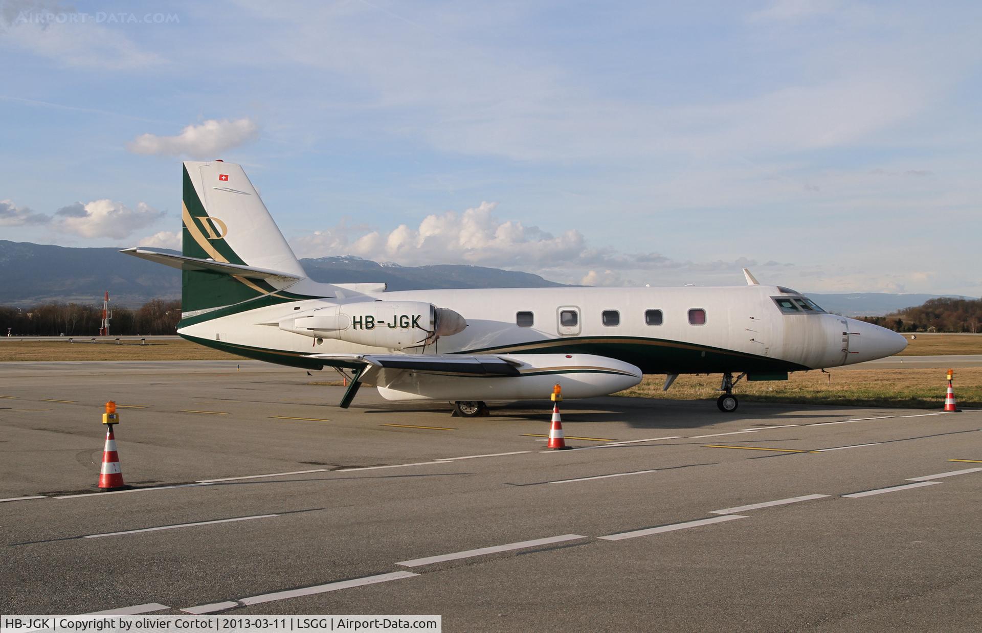 HB-JGK, 1979 Lockheed L-1329-25 JetStar II C/N 5233, parked at the Genève-cointrin airport