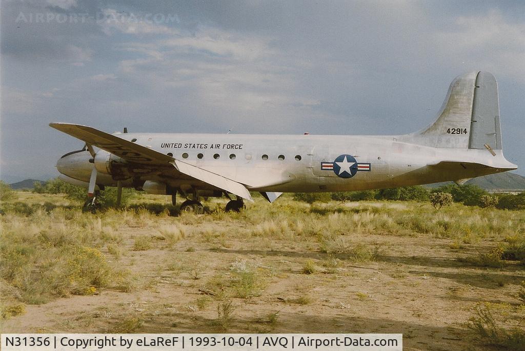 N31356, 1946 Douglas DC-4-1009 C/N D4-26, Carrying it's c./n as a 'Tail Number'