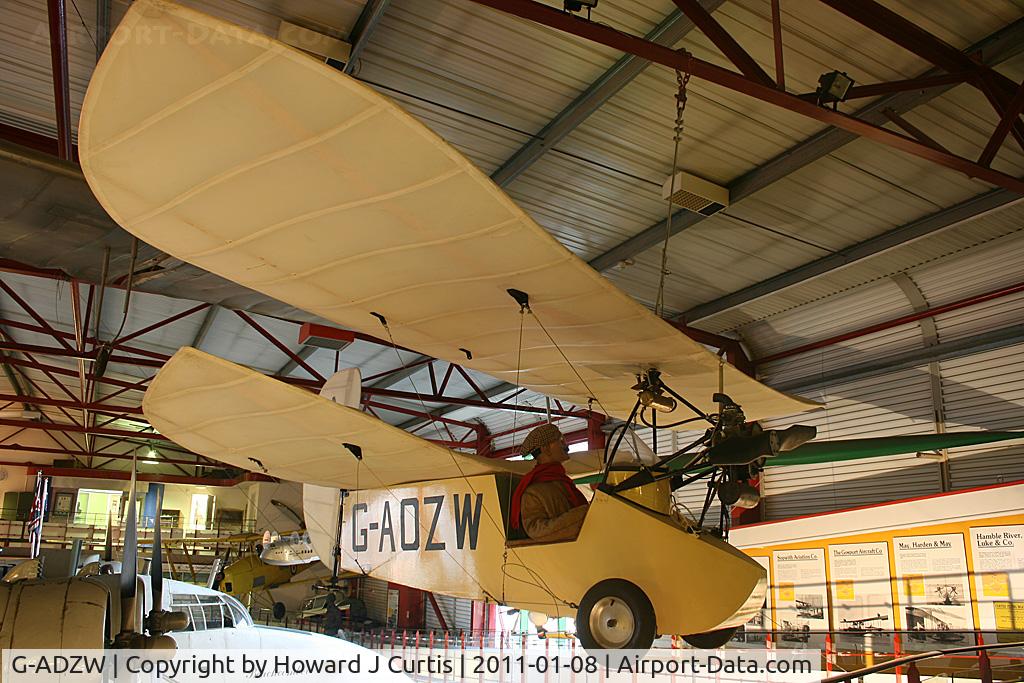 G-ADZW, Mignet HM.14 Pou-du-Ciel C/N Not found G-ADZW, Preserved at the Solent Sky Museum, Southampton.
