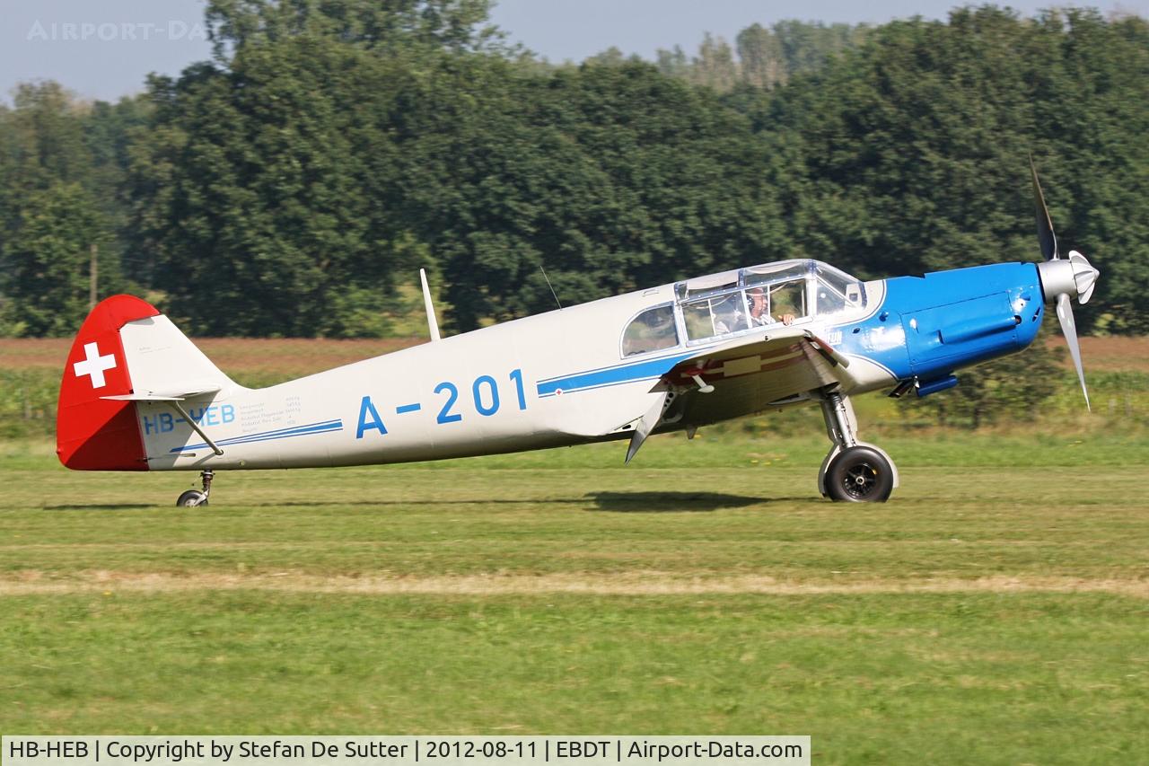 HB-HEB, 1938 Messerschmitt Bf-108B-1 Taifun C/N 1988, Schaffen Fly In 2012.