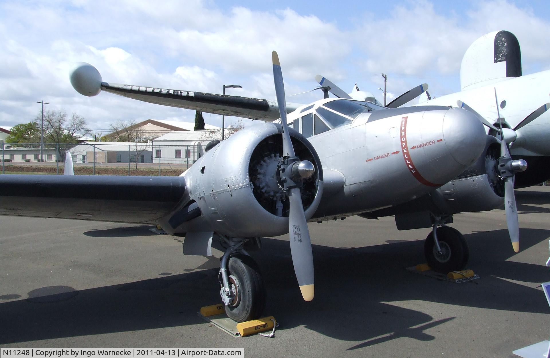 N11248, 1943 Beech C-45 C/N 51291, Beechcraft SNB-2 / UC-45J Expeditor at the Aerospace Museum of California, Sacramento CA