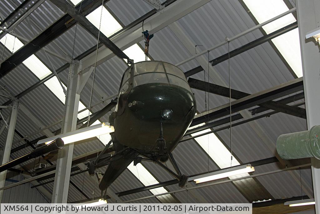 XM564, 1959 Saunders-Roe Skeeter AOP.12 C/N S2/5119, Hanging in the Tank Museum at Bovington, Dorset.