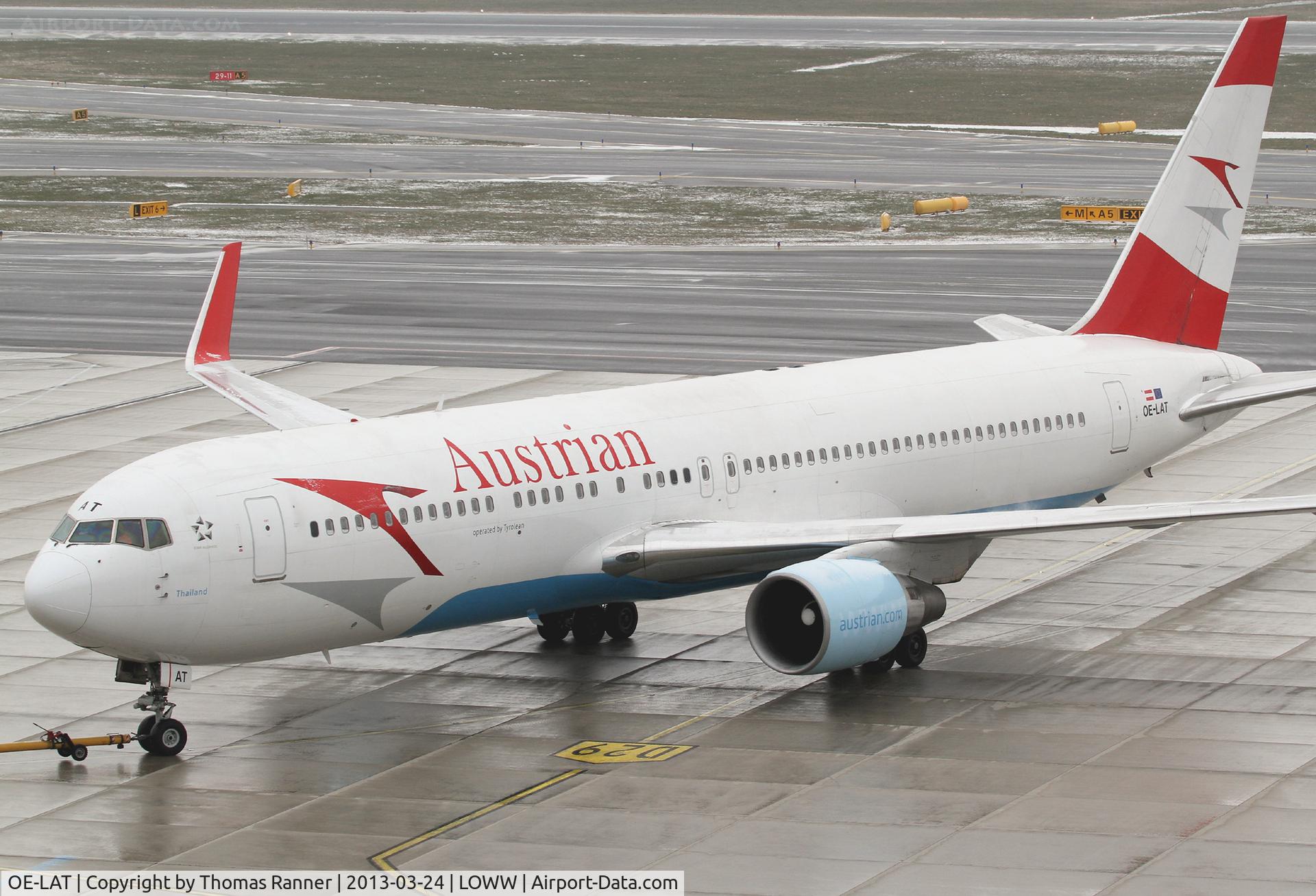 OE-LAT, 1991 Boeing 767-31A C/N 25273, Austrian Boeing 767