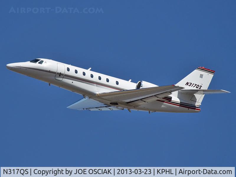 N317QS, 2007 Cessna 680 Citation Sovereign C/N 680-0160, Leaving Philly