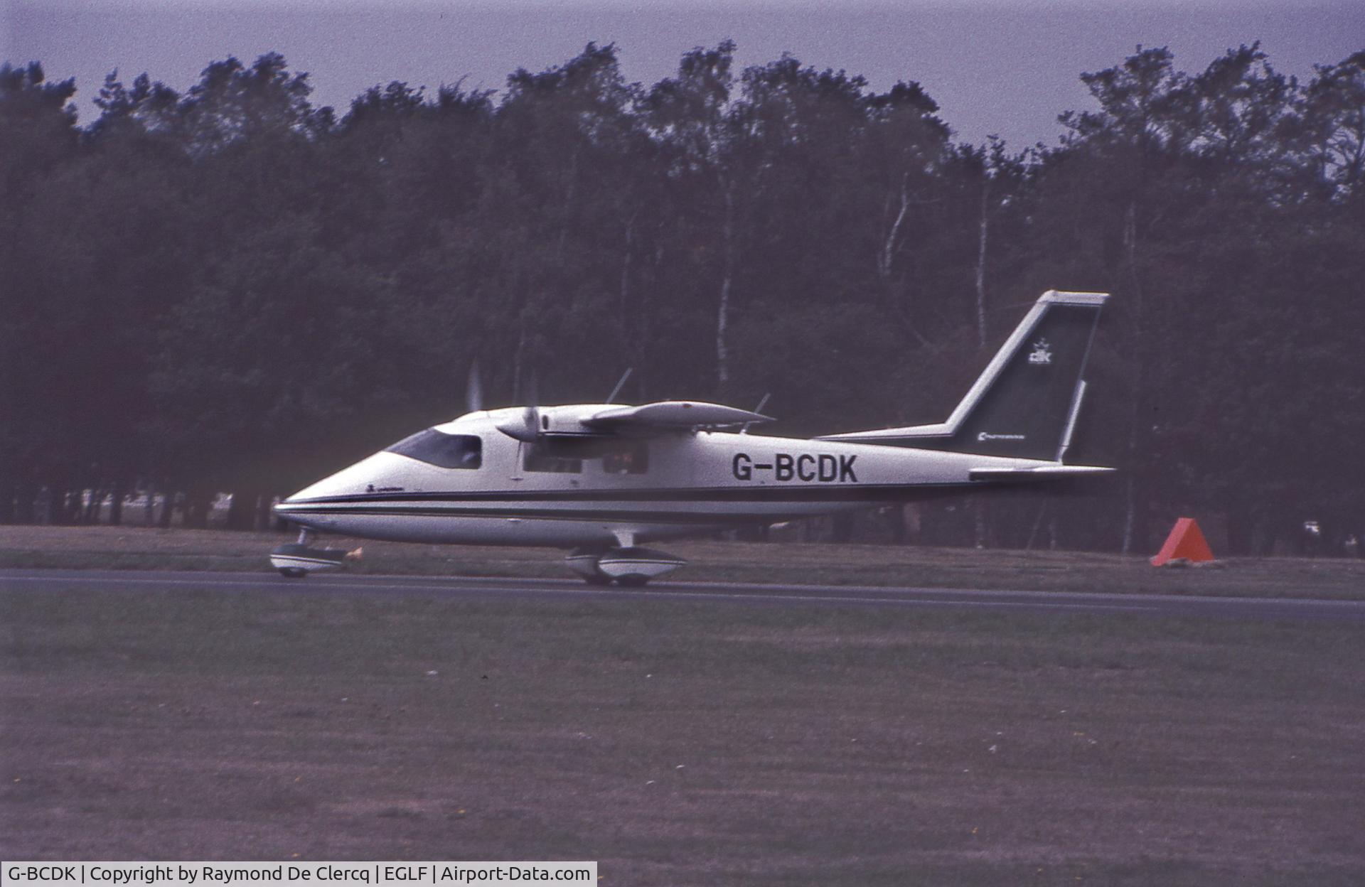 G-BCDK, 1975 Partenavia P-68B C/N 32, Farnborough 1976
