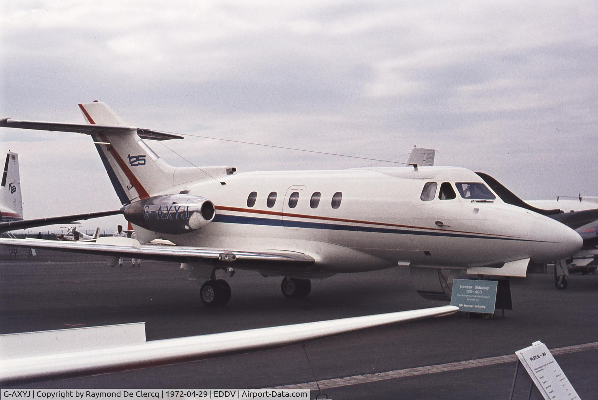 G-AXYJ, 1970 Hawker Siddeley HS.125 Series 403B C/N 25217, Hanover show