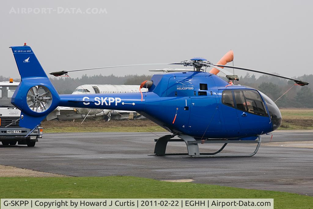 G-SKPP, 2006 Eurocopter EC-120B Colibri C/N 1463, A resident here with Bournemouth Helicopters.