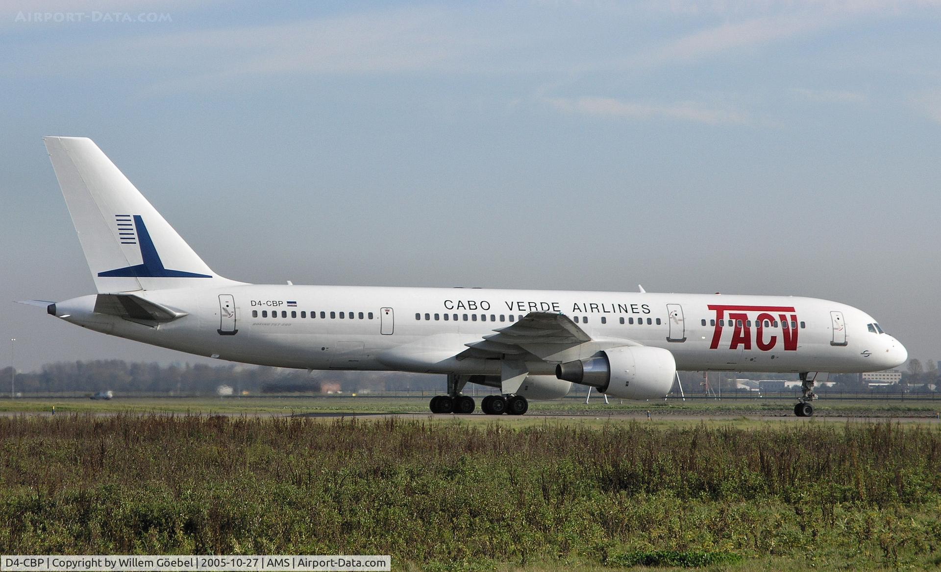 D4-CBP, 2001 Boeing 757-2Q8 C/N 30045, Taxi to the gate of Schiphol Airport
