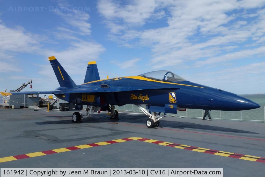 161942, McDonnell Douglas F/A-18A Hornet C/N 0149, On board aircraft carrier USS Lexington (CVS-16) moored as a Museum in Corpus Christi TX
