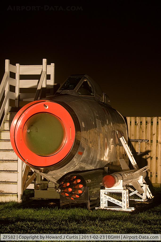 ZF582, English Electric Lightning F.53 C/N 95281, Bournemouth Aviation Museum night photo shoot.