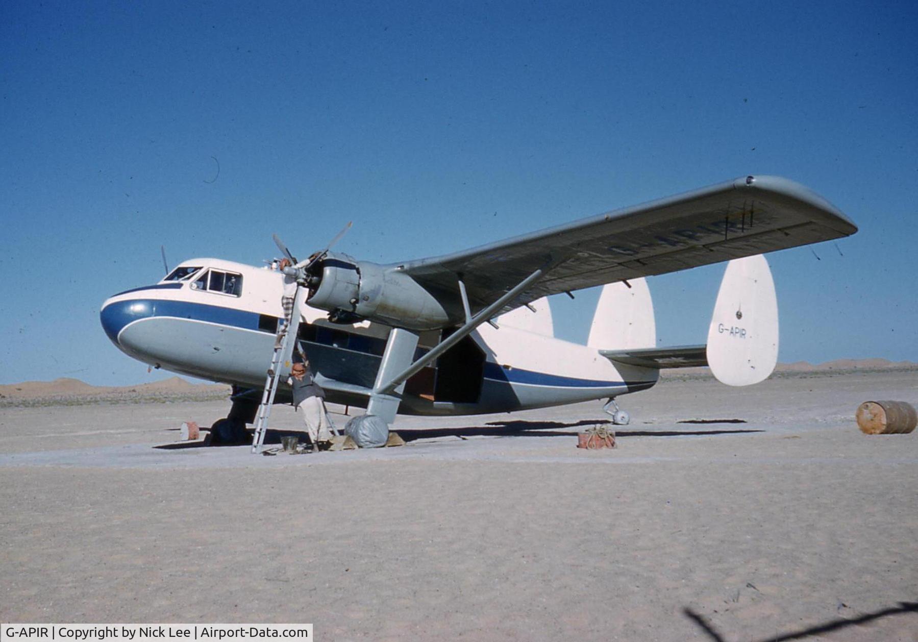 G-APIR, Scottish Aviation Twin Pioneer Srs3 C/N 521, Aircraft at the oil camp. Fahud, Oman, 1959