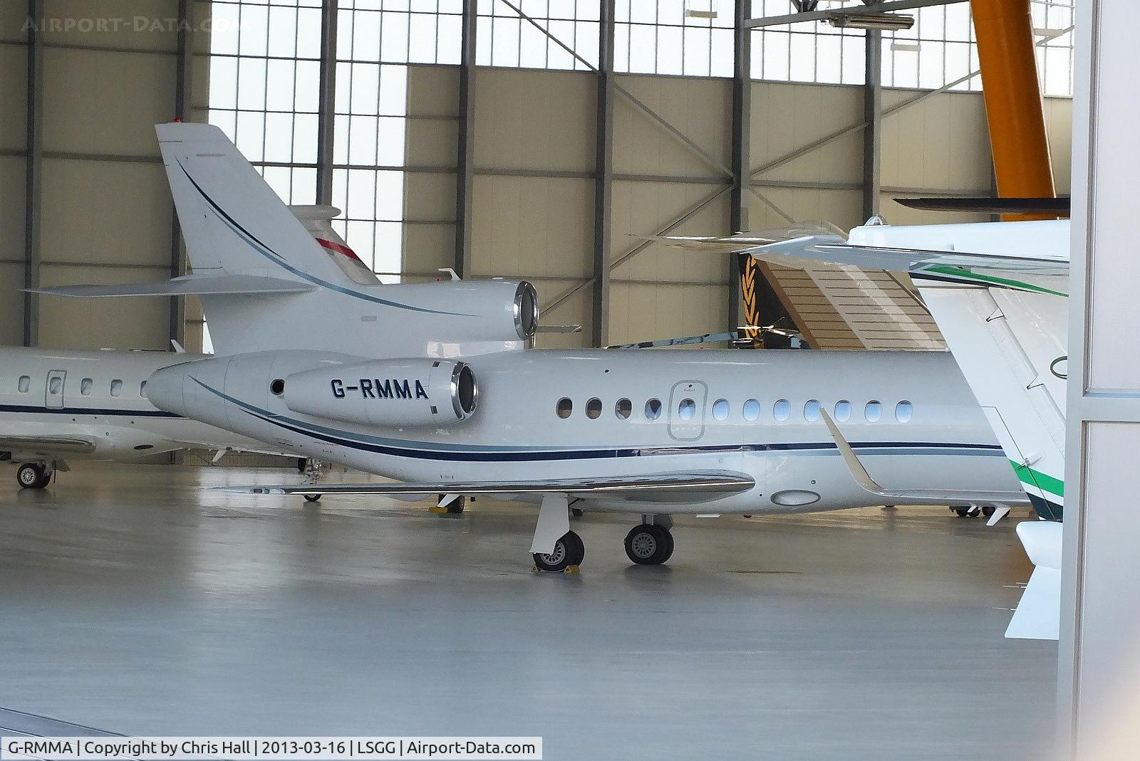 G-RMMA, 2007 Dassault Falcon 900EX C/N 189, Execujet (UK) Ltd Falcon 900EX in the Jet Aviation hangar