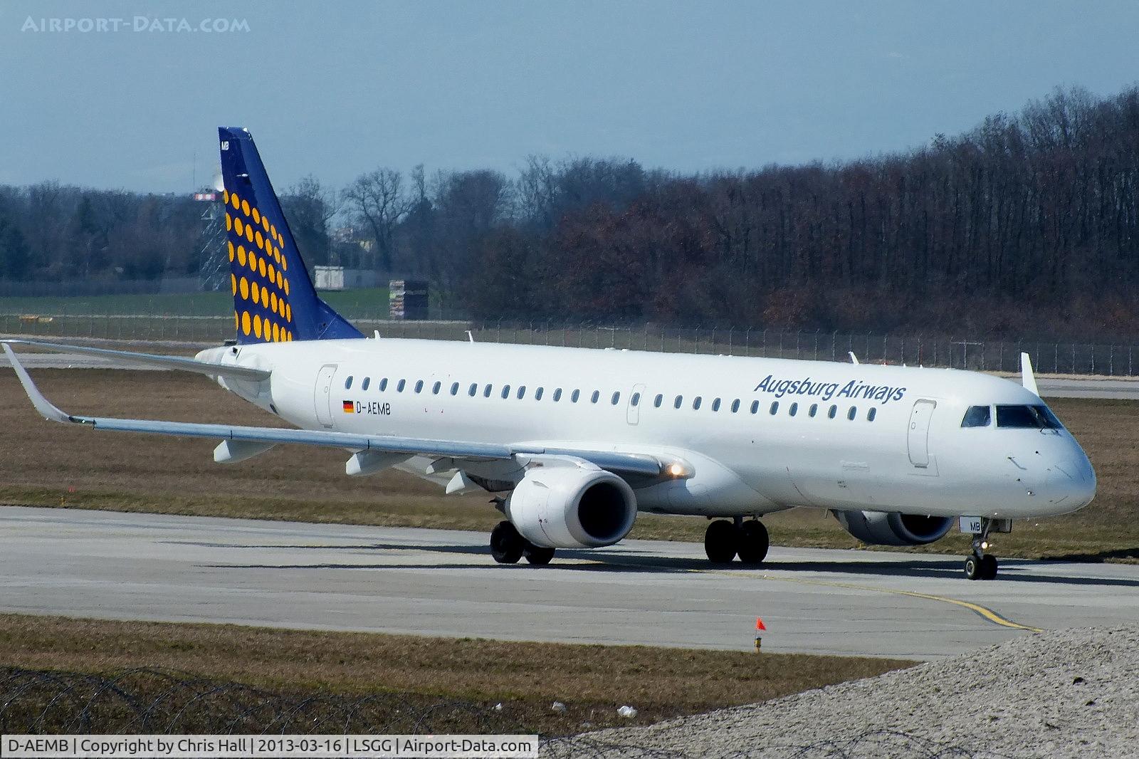 D-AEMB, 2009 Embraer 195LR (ERJ-190-200LR) C/N 19000297, Augsburg Airways