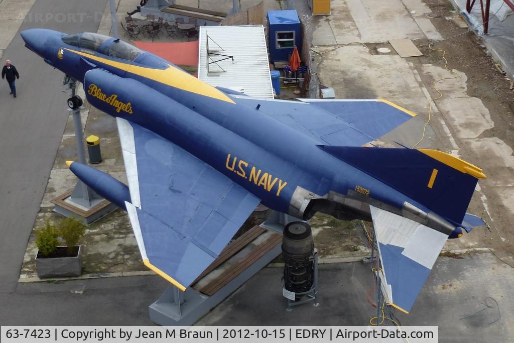 63-7423, 1963 McDonnell F-4C Phantom II C/N 364, Technik Museum Speyer / Germany. Repainted & displayed as Blue Angels F-4J / Bu 153072 which was written off in the 70s.