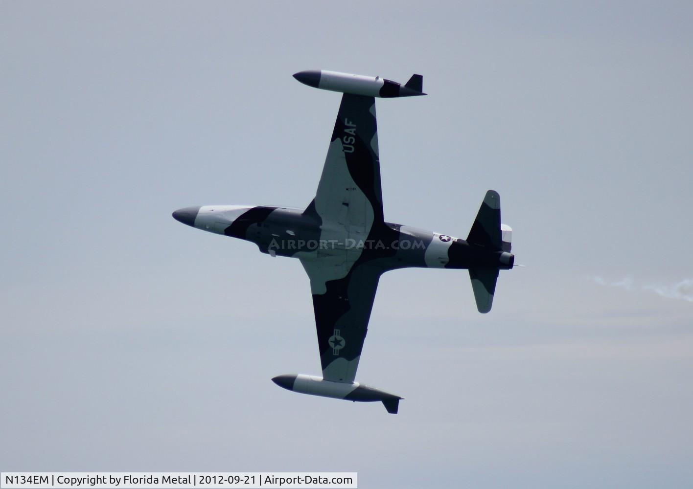 N134EM, Canadair CT-133 Silver Star 3 (CL-30) C/N T33-564, Black Diamonds T-33 flown by Dale Snodgrass at Cocoa Beach Airshow