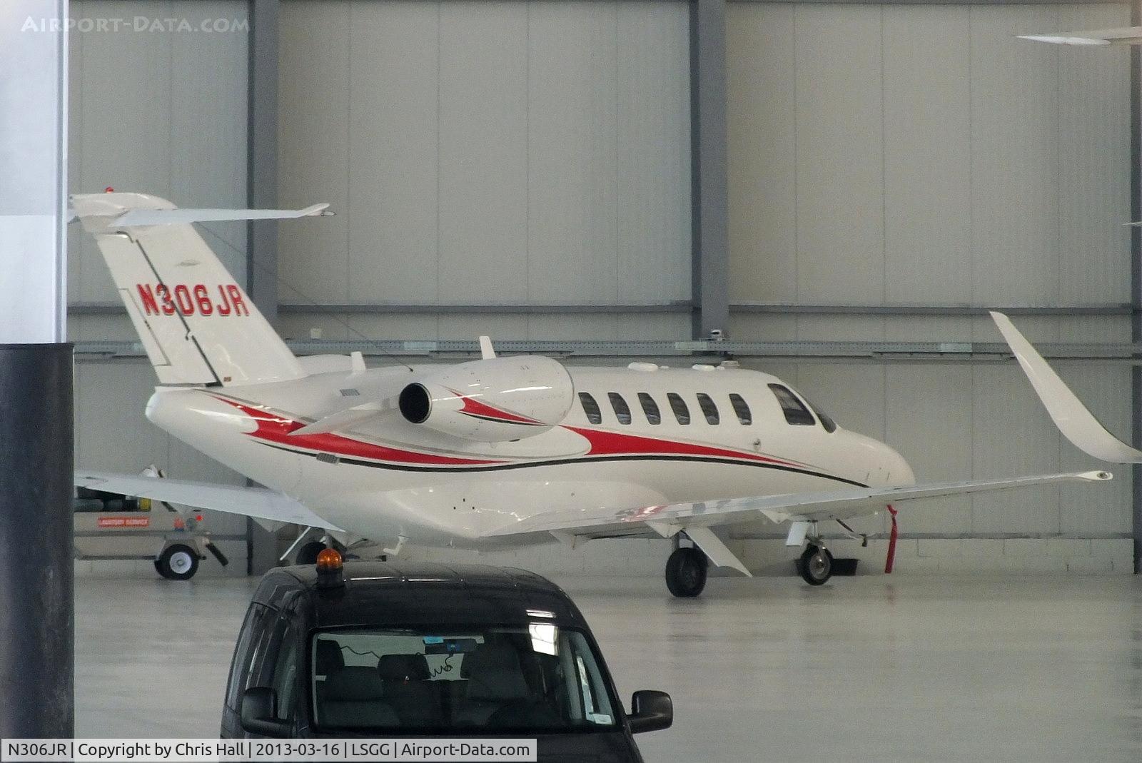 N306JR, 2006 Cessna 525A CitationJet CJ2+ C/N 525A0306, inside the Jet Aviation hangar