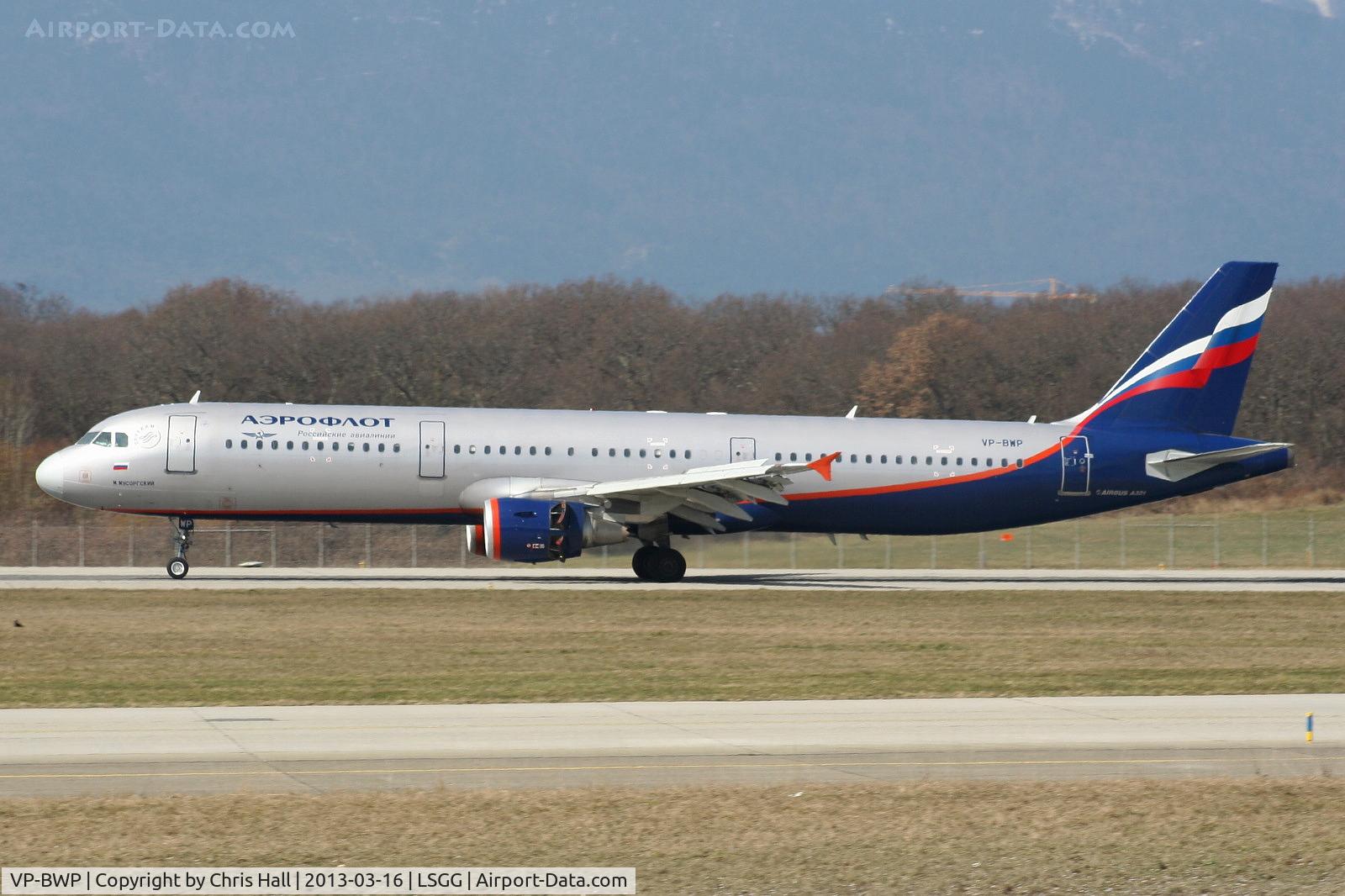 VP-BWP, 2004 Airbus A321-211 C/N 2342, Aeroflot