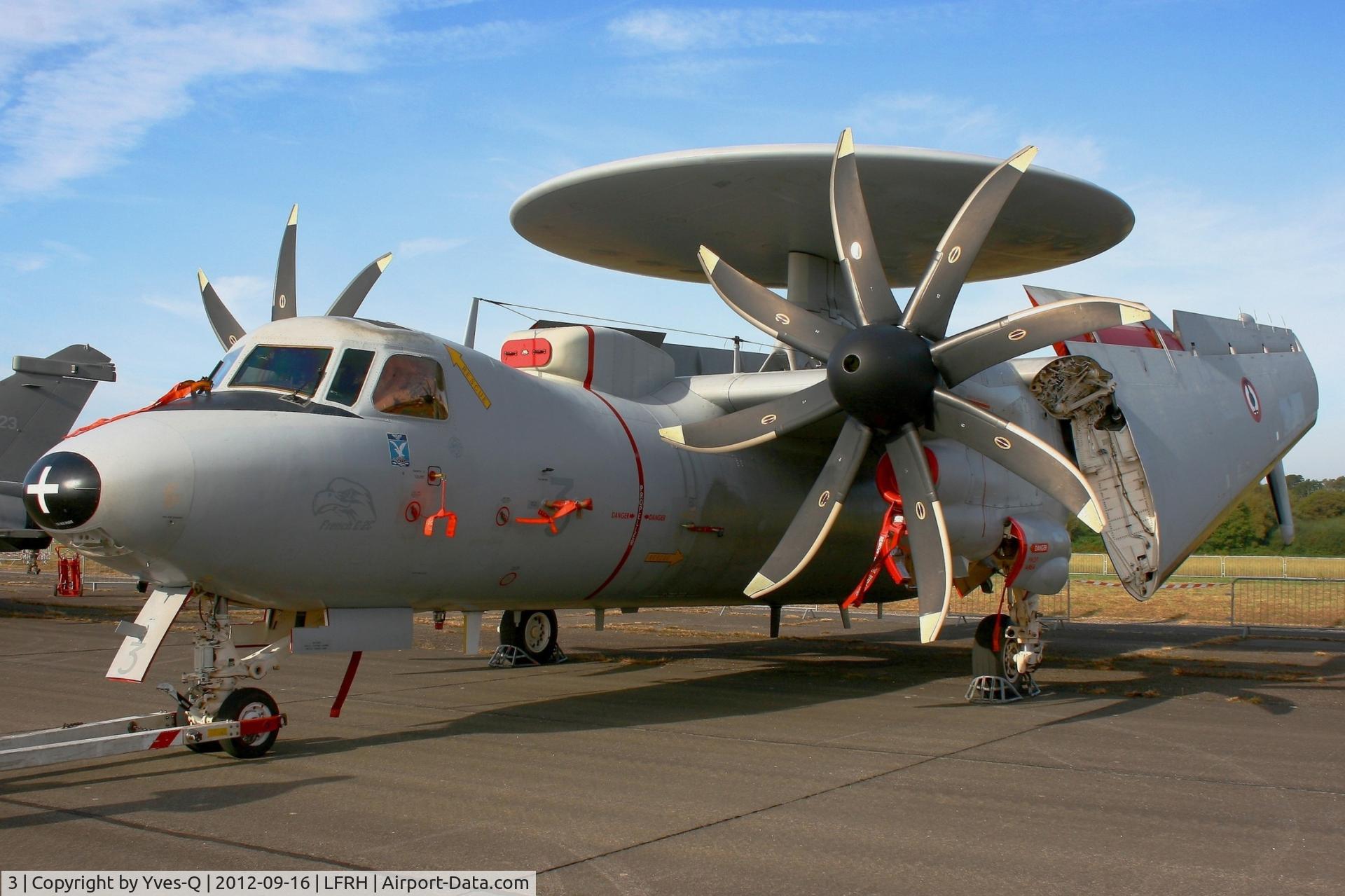 3, Northrop Grumman E-2C Hawkeye C/N FR-3, French Naval Aviation Grumman E2C Hawkeye 2000, Static display, Lann Bihoue Naval Air Base (LFRH-LRT) Open day 2012
