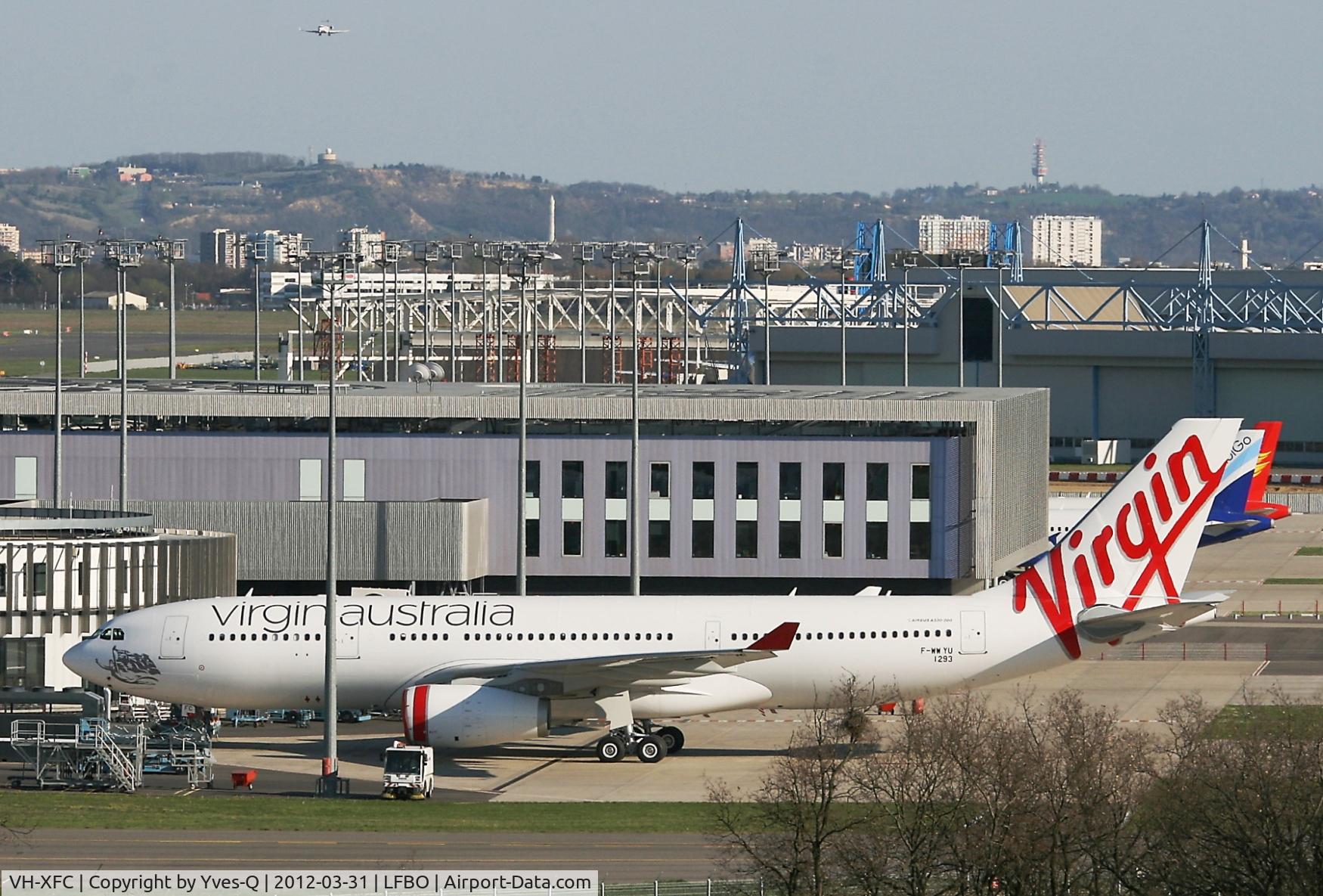 VH-XFC, 2012 Airbus A330-243 C/N 1293, Airbus A330, with test registration F-WWYU, VIRGIN AUSTRALIA, Toulouse Blagnac Airport (LFBO-TLS)