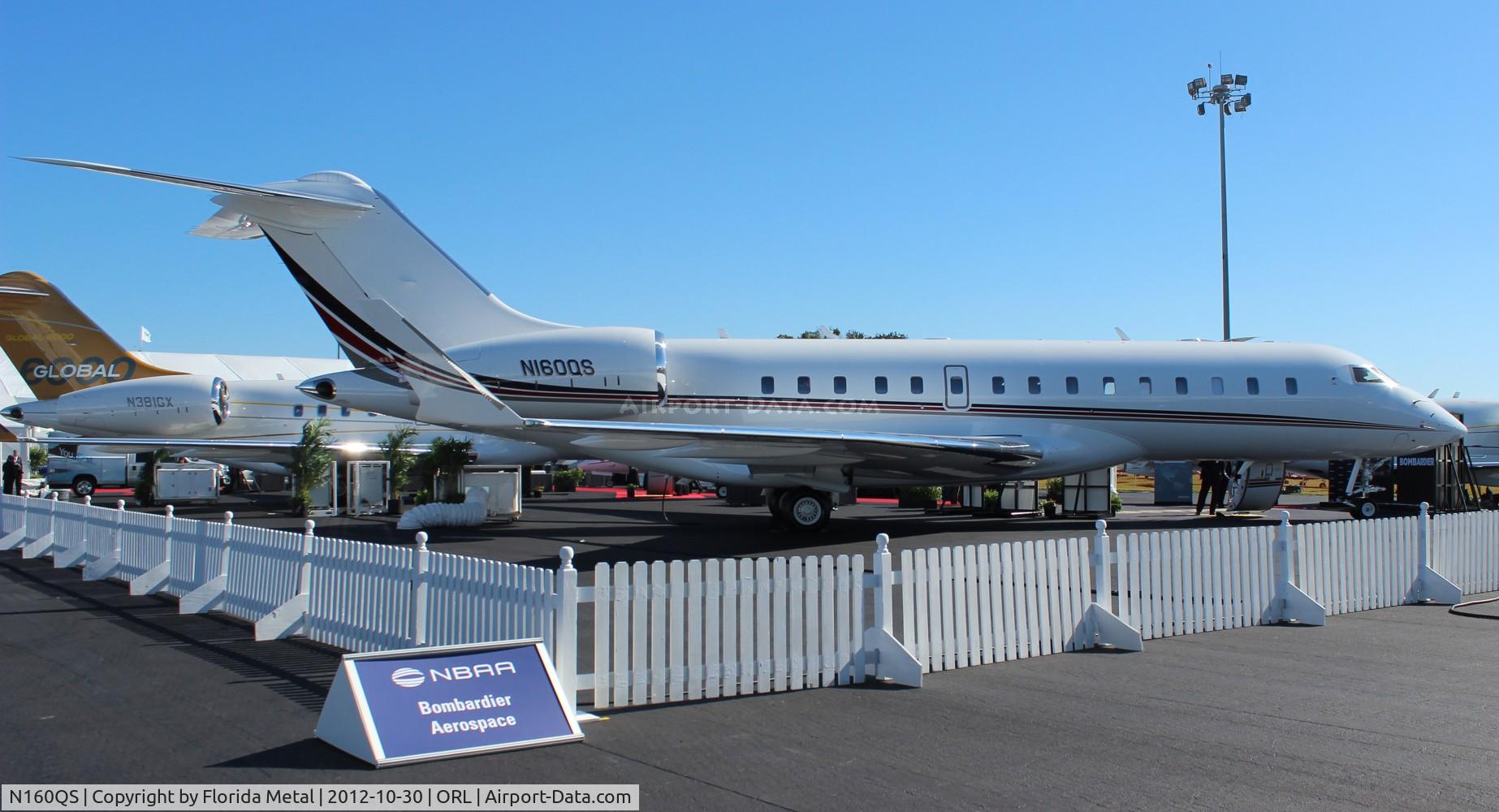 N160QS, 2012 Bombardier BD-700-1A10 Global 6000 C/N 9475, Net Jets Global 6000 at NBAA