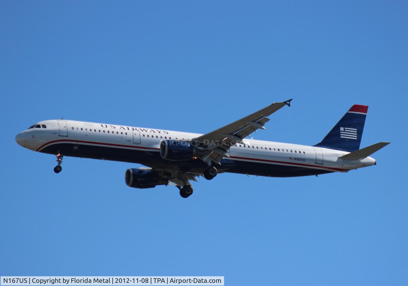 N167US, 2001 Airbus A321-211 C/N 1442, US Airways A321