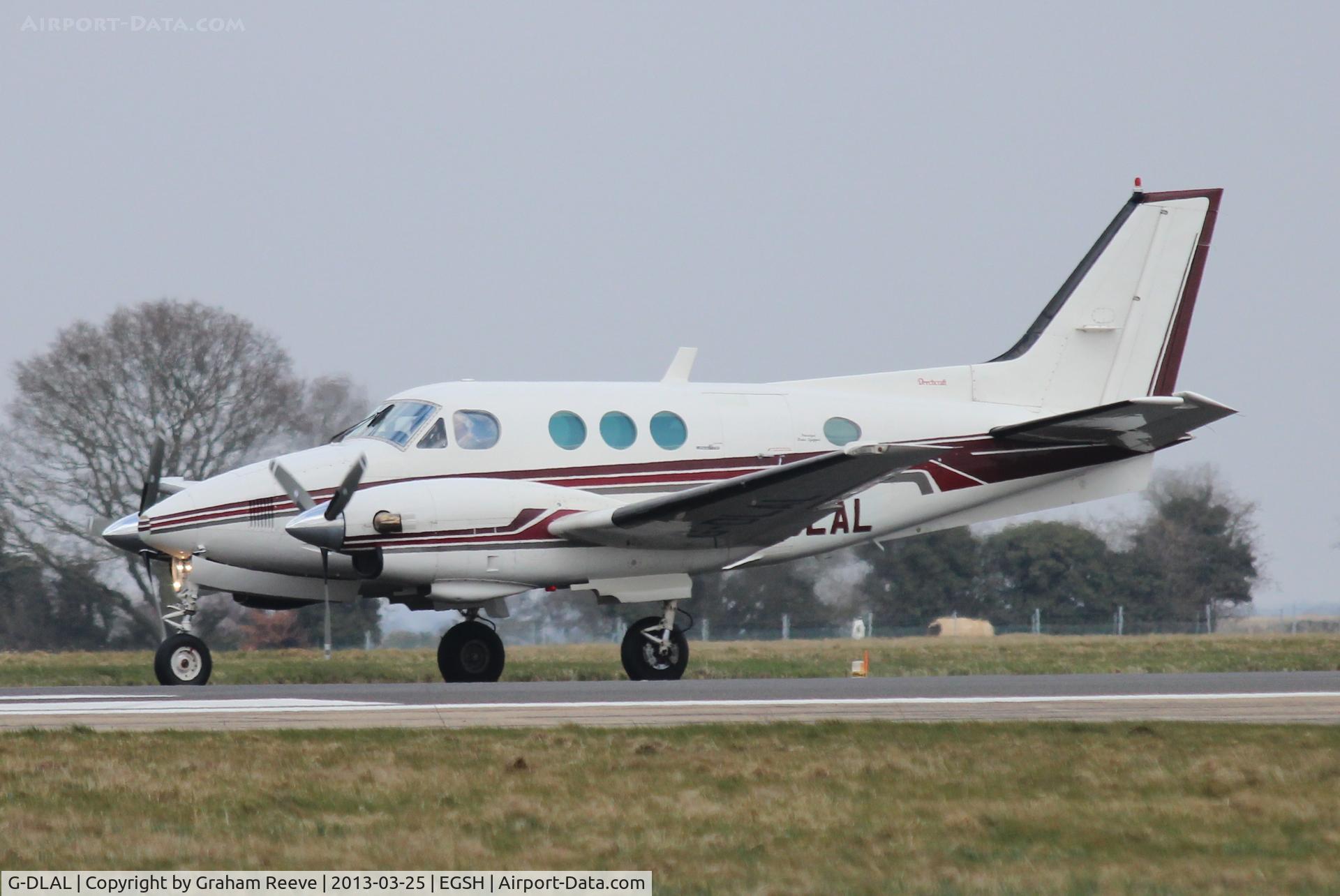 G-DLAL, 1976 Beech E90 King Air C/N LW-187, About to depart.