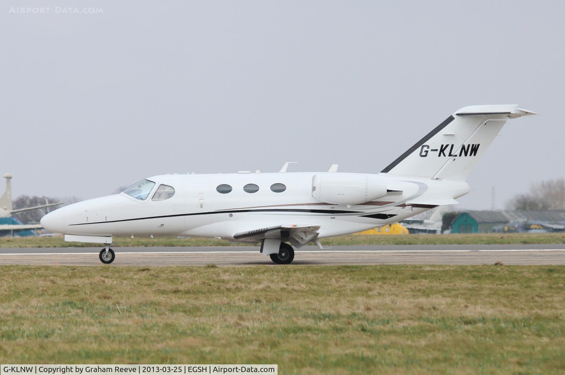 G-KLNW, 2008 Cessna 510 Citation Mustang Citation Mustang C/N 510-0157, About to depart on 09.