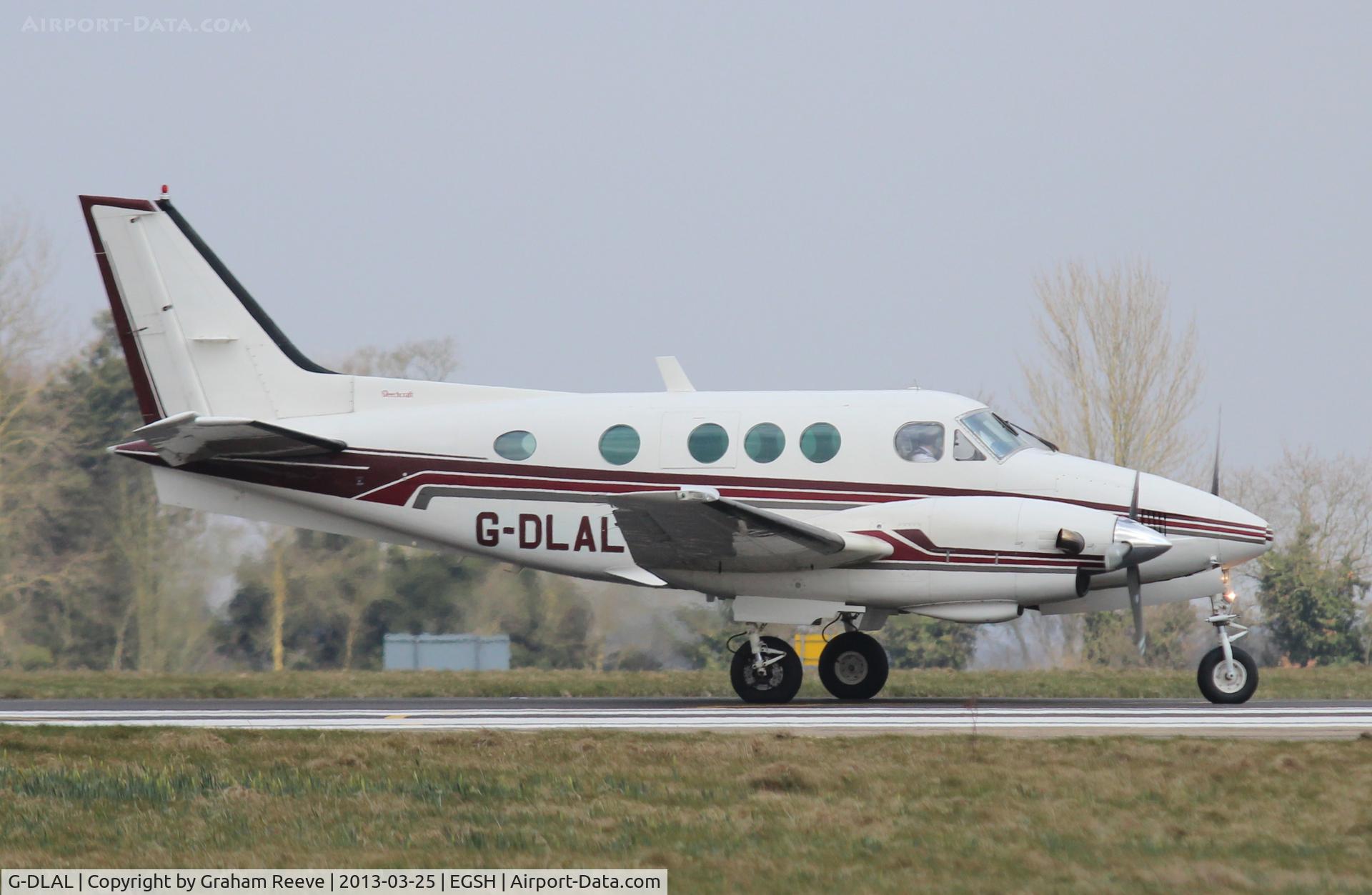 G-DLAL, 1976 Beech E90 King Air C/N LW-187, About to depart.