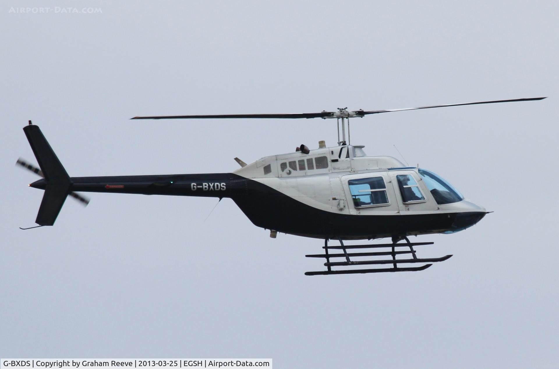 G-BXDS, 1979 Bell 206B JetRanger III C/N 2734, On finals.
