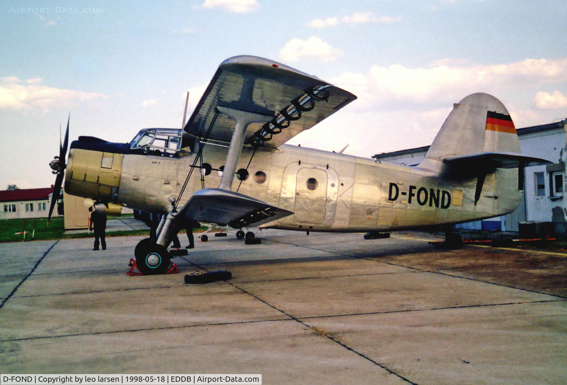 D-FOND, 1958 Antonov An-2TP C/N 1 95(473)08, Berlin Air Show 18.5.98