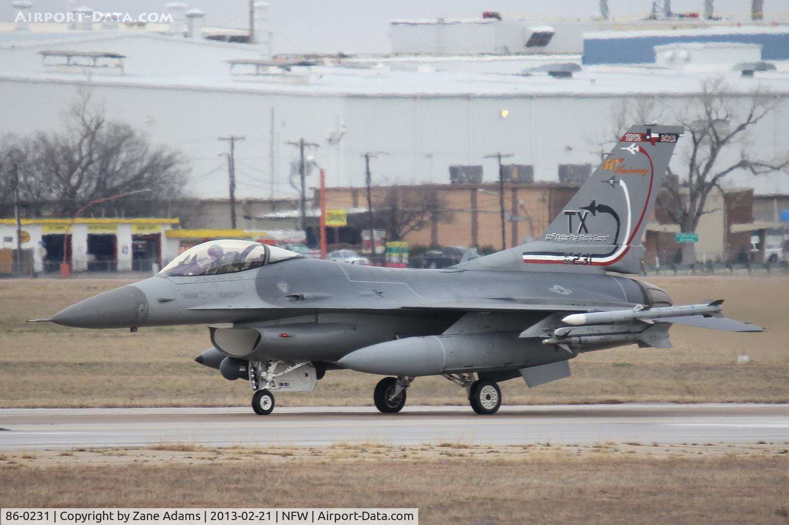 86-0231, 1986 General Dynamics F-16C Fighting Falcon C/N 5C-337, 301st Fighter Wing 40th Anniversary paint F-16 at NAS Fort Worth