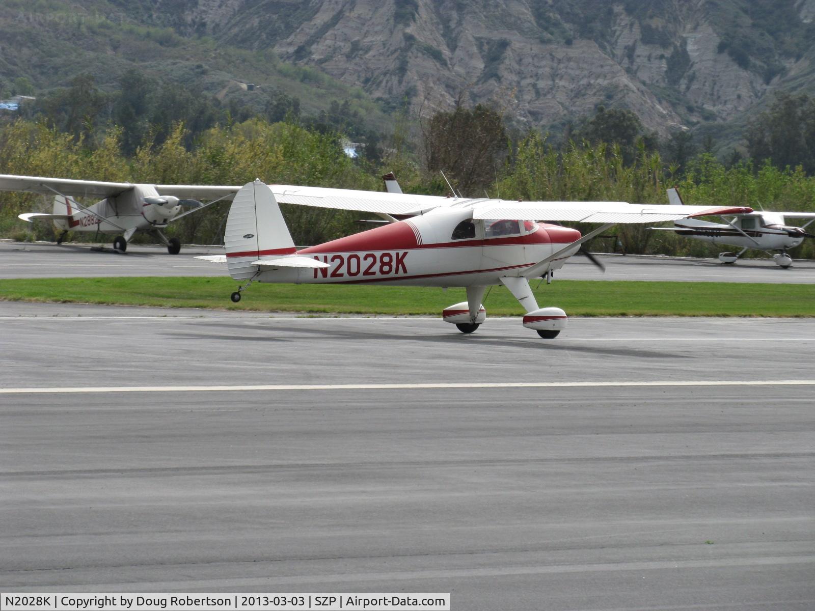N2028K, 1947 Luscombe 8E Silvaire C/N 4755, 1947 Luscombe 8E SILVAIRE, Continental C85 85 Hp, landing roll Rwy 22