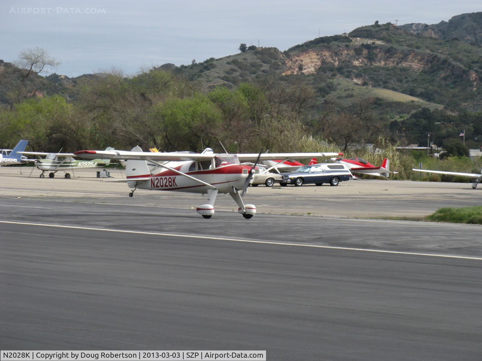 N2028K, 1947 Luscombe 8E Silvaire C/N 4755, 1947 Luscombe 8E SILVAIRE, Continental C85 85 Hp, landing roll Rwy 22