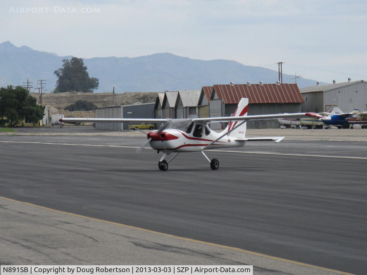 N891SB, 2006 Stoddard-Hamilton GlaStar C/N 5507, 2006 Tillinghast Glasair GlaStar, taxi off the active