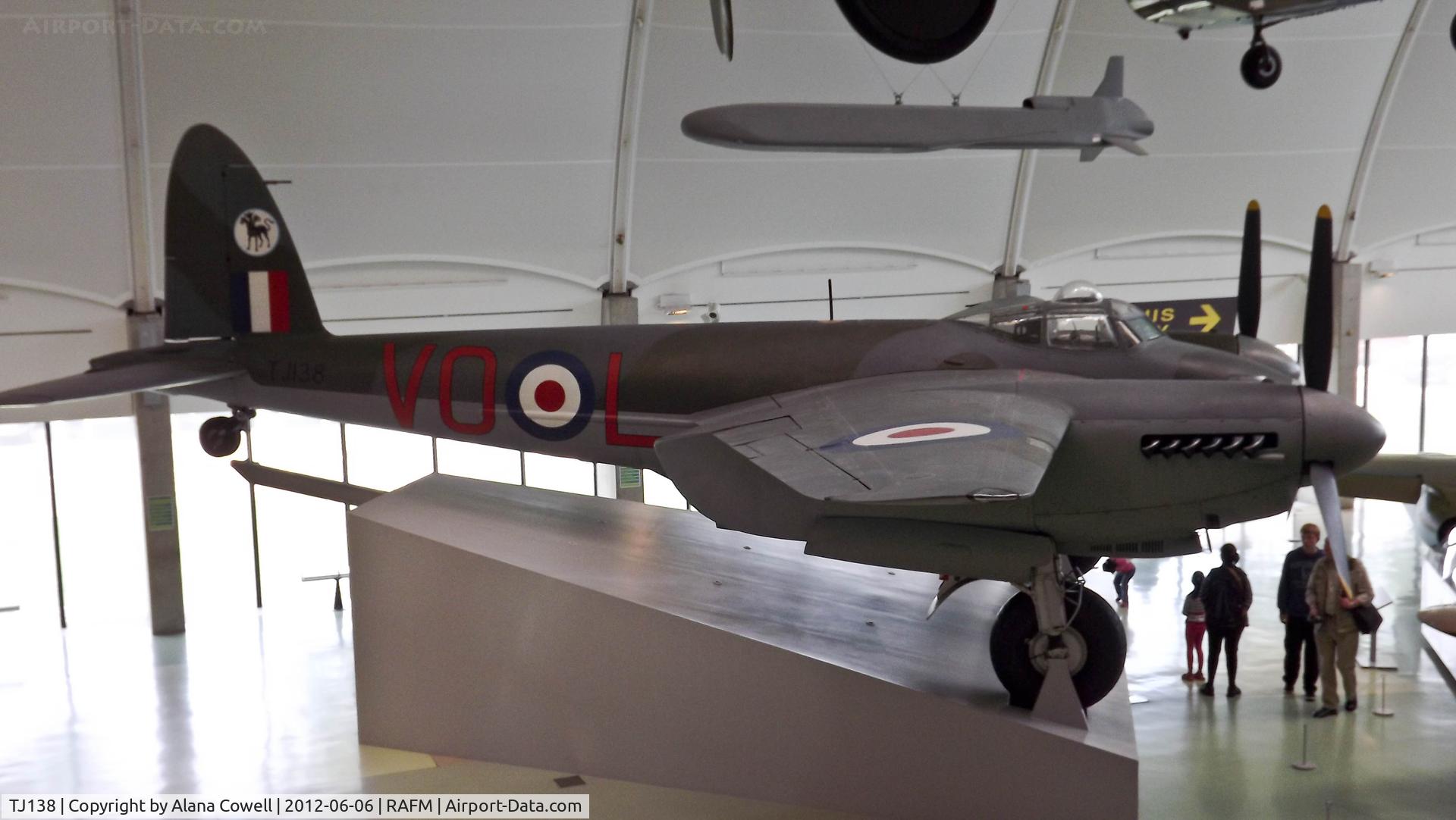 TJ138, De Havilland DH-98 Mosquito TT.35 C/N Not found TJ138, TJ138 de Havilland Mosquito B.35 at RAF Hendon.