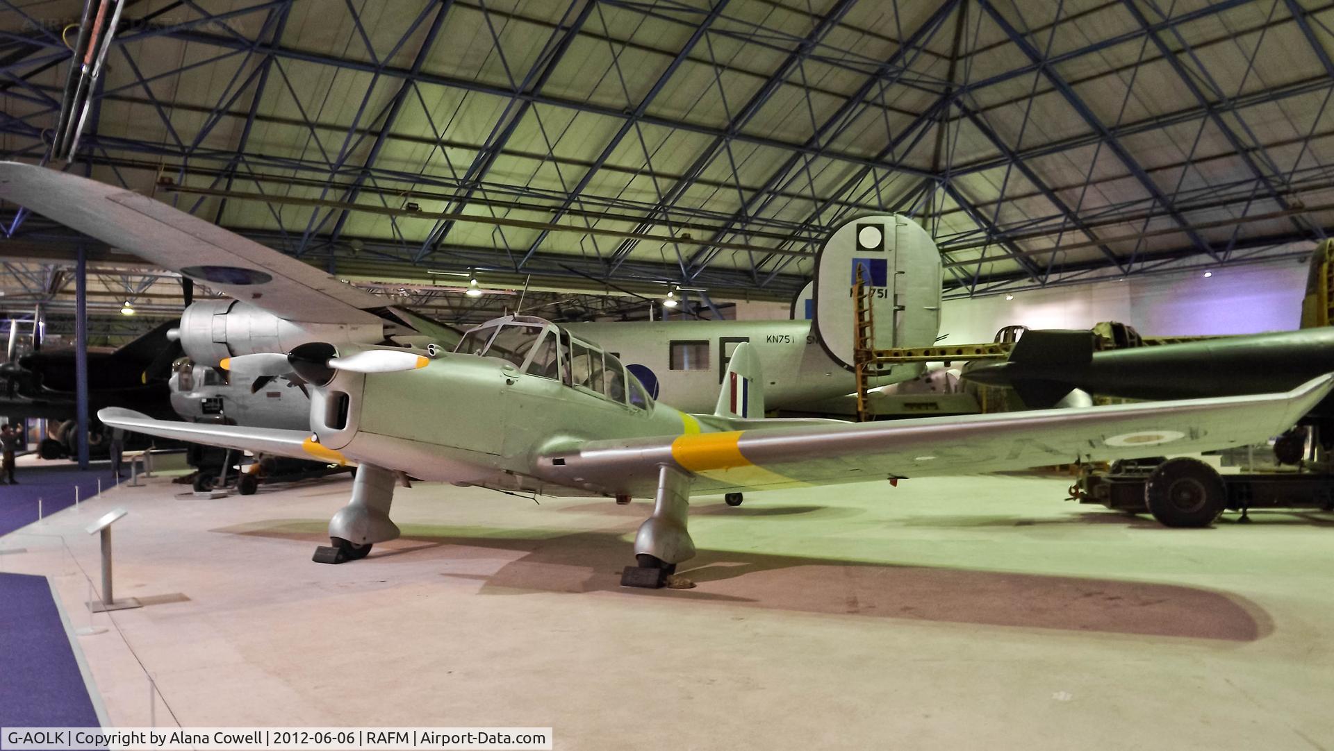 G-AOLK, 1949 Percival P-40 Prentice T1 C/N PAC-225, VS618/ G-AOLK Percival Prentice T1 (C/N: PAC/225) built around 1949, it's a two seat basic trainer aircraft built for the RAF. Arrived at RAF Hendon in 2010 where it now remains.