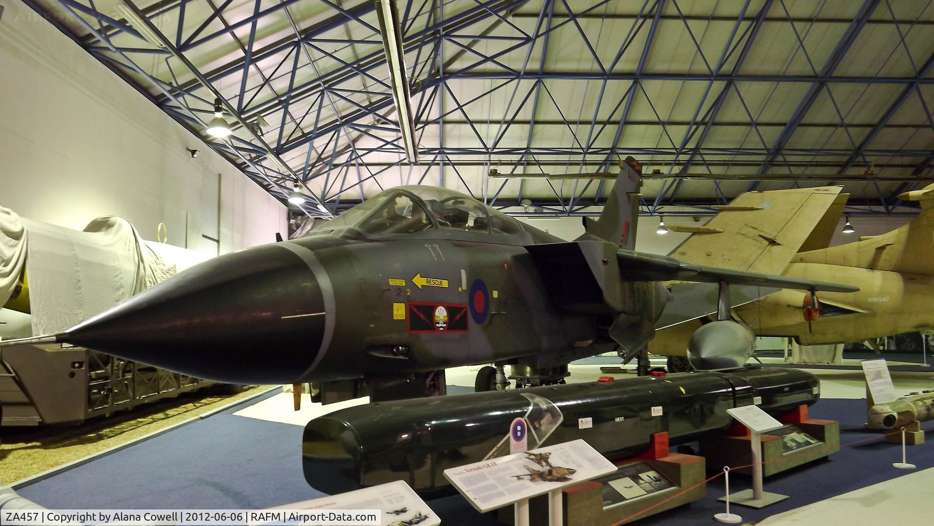 ZA457, 1983 Panavia Tornado GR.1 C/N 259/BS087/3123, ZA457 Panavia Tornado GR.1B was involved in the Gulf War and withdrawn from service in March 2002, it is now displayed at RAF Hendon.