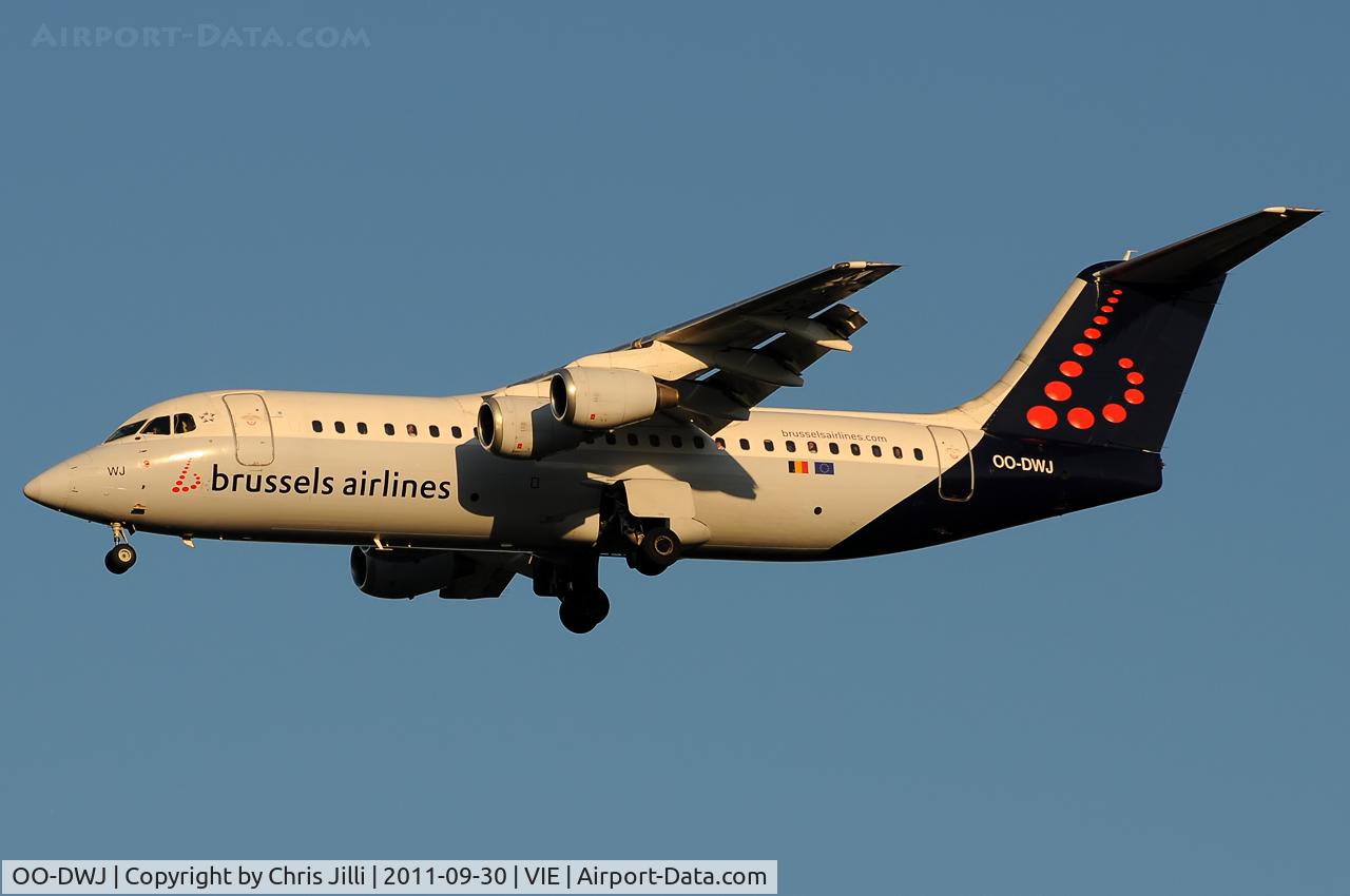 OO-DWJ, 1999 British Aerospace Avro 146-RJ100 C/N E3355, Brussels Airlines