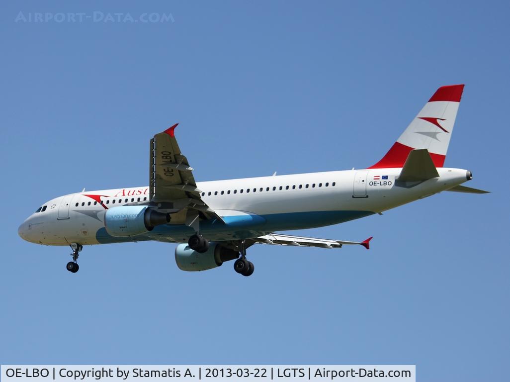 OE-LBO, 1998 Airbus A320-214 C/N 776, on finals rnw 34 at Thessaloniki Makedonia airport
22/3/2013